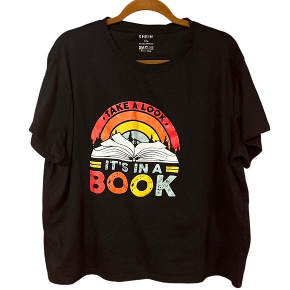 Library Teacher Reading Rainbow Black Shirt 3XL - Picture 1 of 4